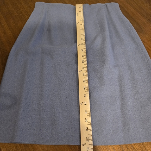 Dusty Blue Nicole Taylor Woman's Wool Suit Size 12 - Picture 15 of 16
